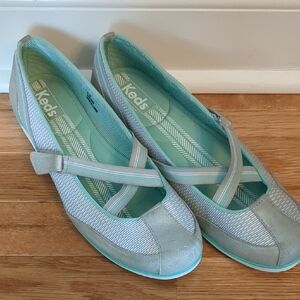 Keds Mint Green Cross-Strap Mary Jane Flats
